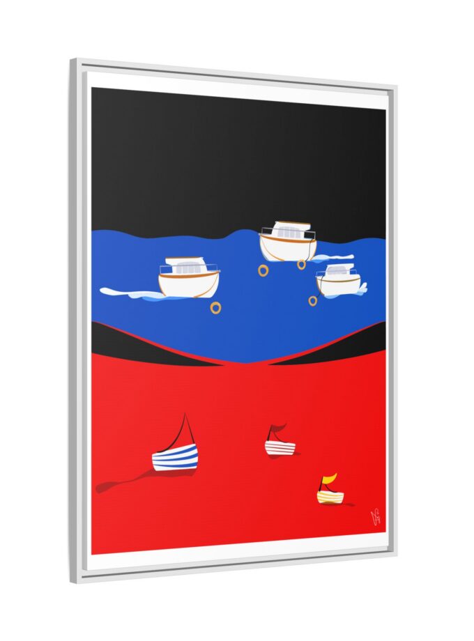 Two Worlds Canvas, Framed