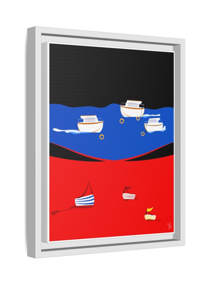 Two Worlds Canvas, Framed