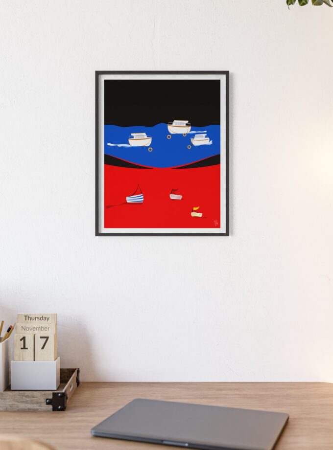 Two Worlds Poster, Framed