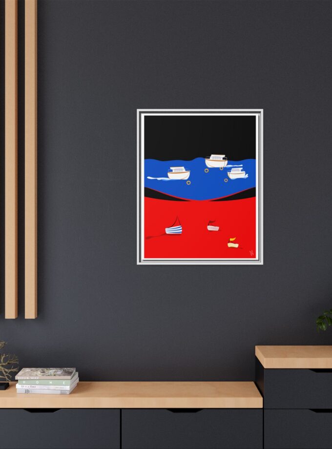 Two Worlds Canvas, Framed