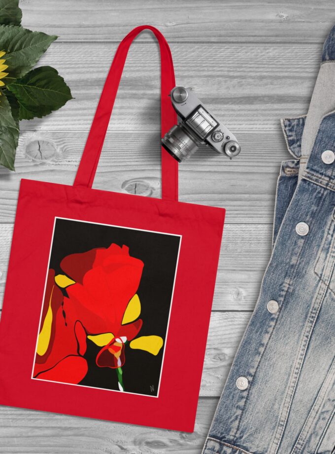 Red Soaked Tote Bag