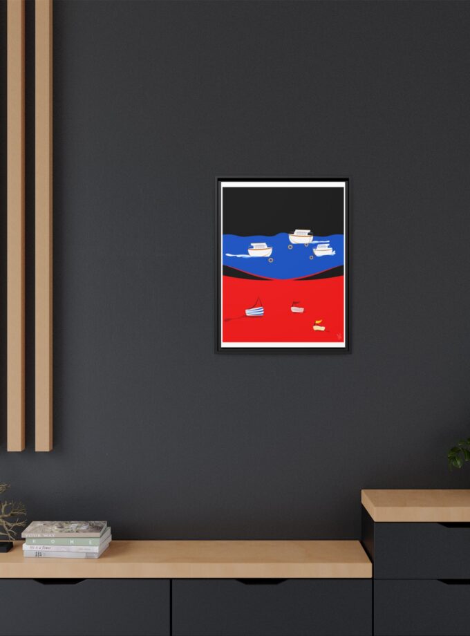 Two Worlds Canvas, Framed