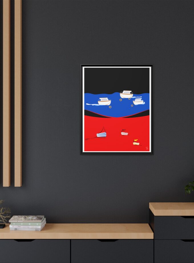 Two Worlds Canvas, Framed