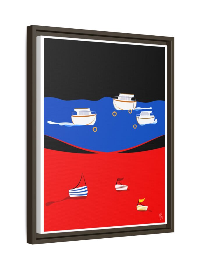 Two Worlds Canvas, Framed