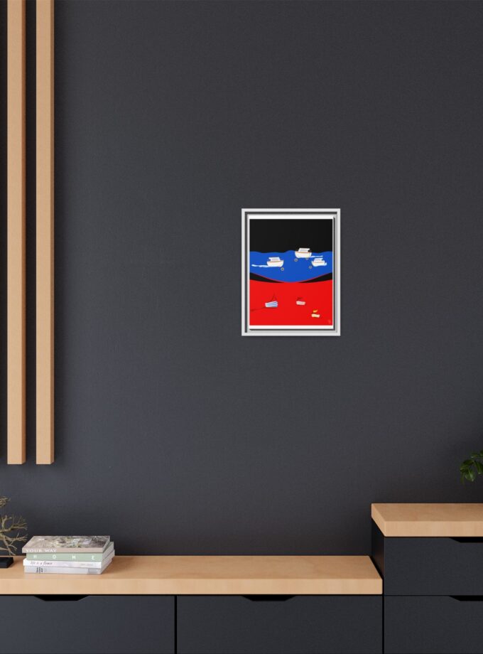 Two Worlds Canvas, Framed