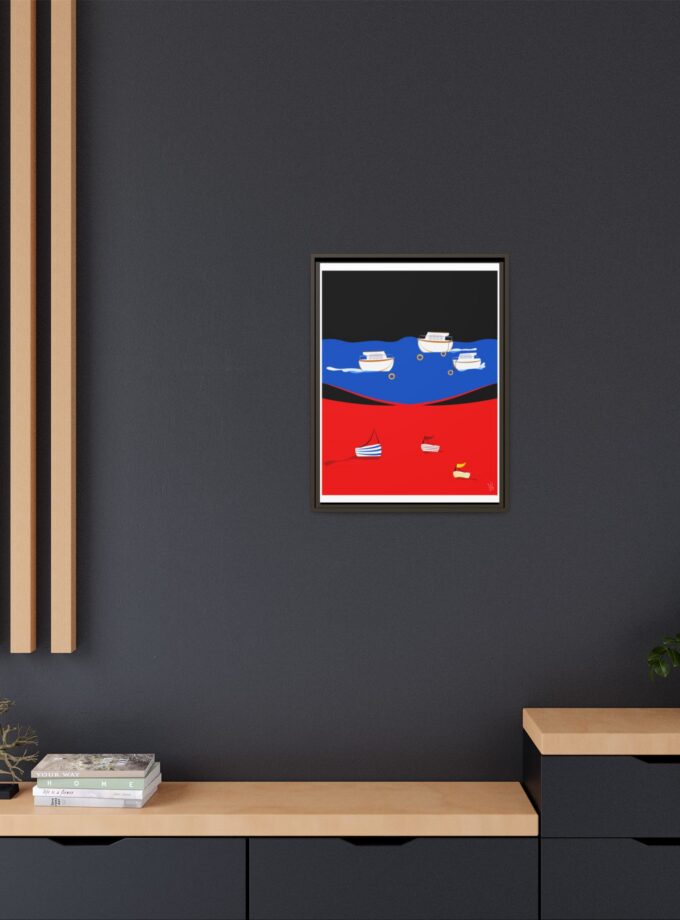 Two Worlds Canvas, Framed