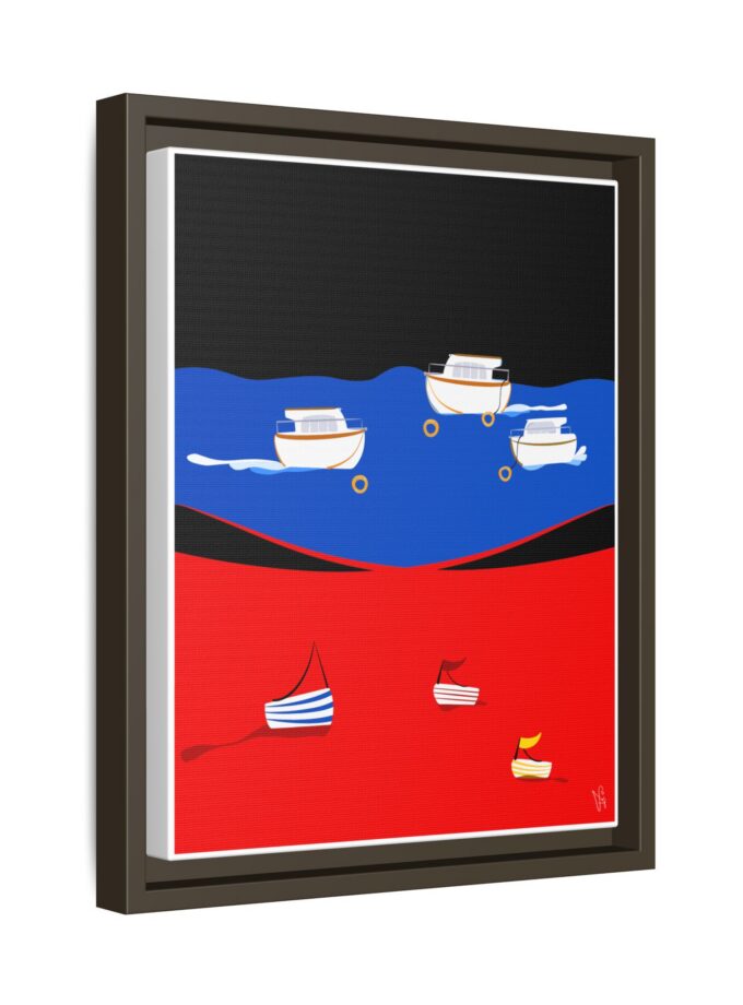 Two Worlds Canvas, Framed