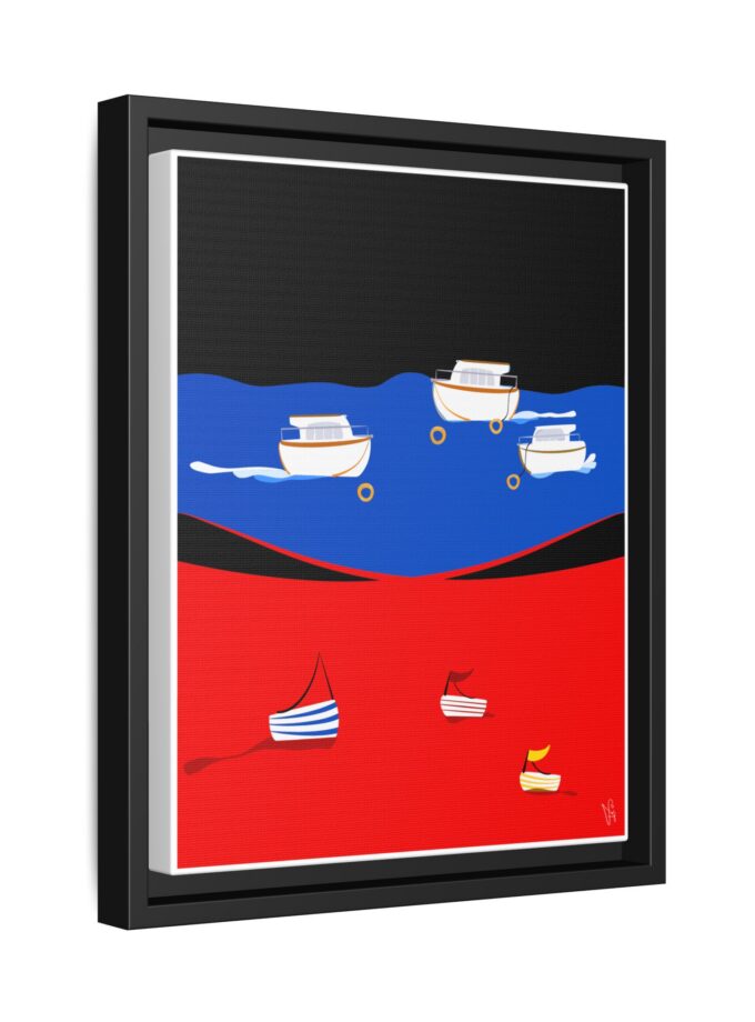 Two Worlds Canvas, Framed