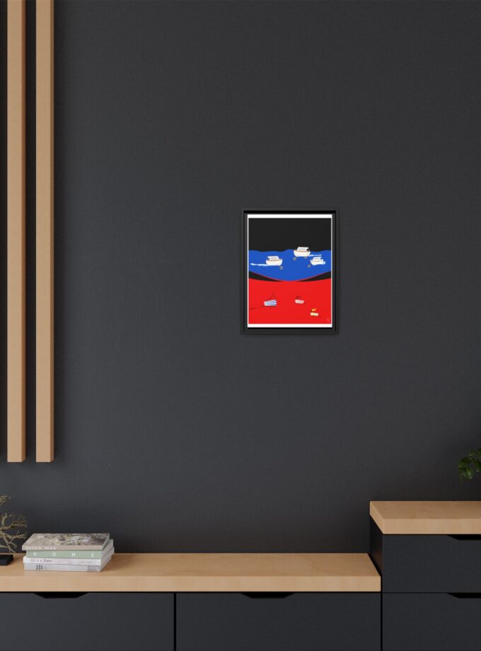 Two Worlds Canvas, Framed