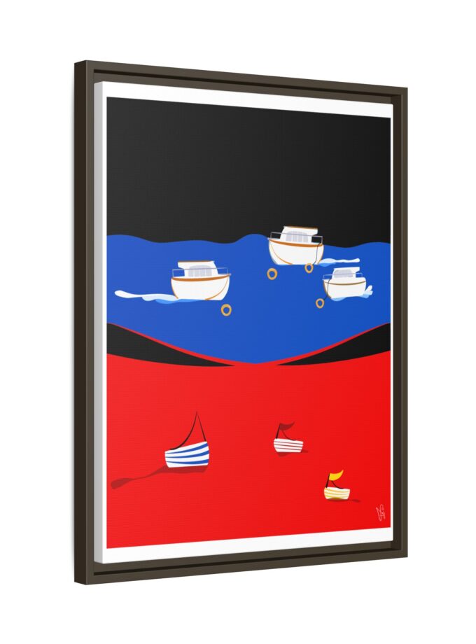 Two Worlds Canvas, Framed