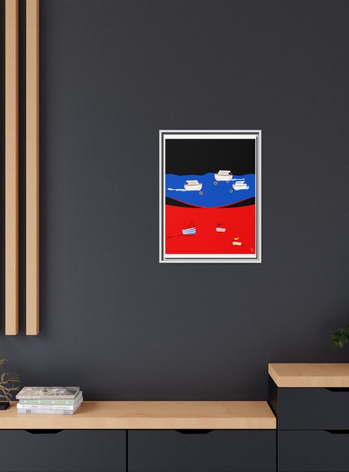 Two Worlds Canvas, Framed